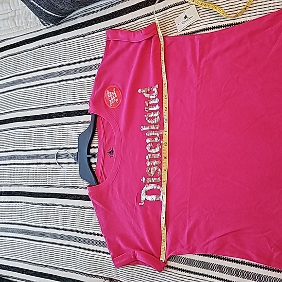 NWT - Disney Parks - Bright Pink Sequin Tee - New With Tag - Picture 5 of 6